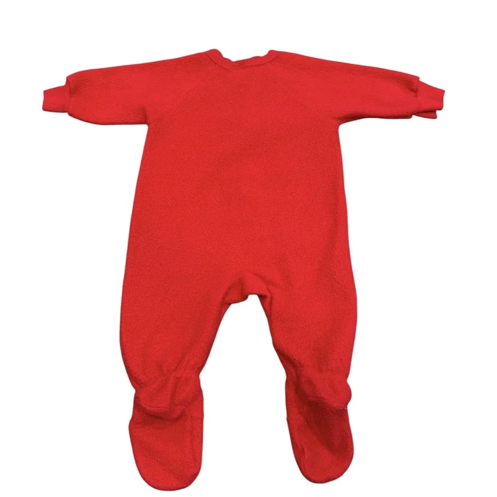 Vintage Carters 6-12 Months Red Blanket Pajama Full‎ Zip Sleeper Horse Footed